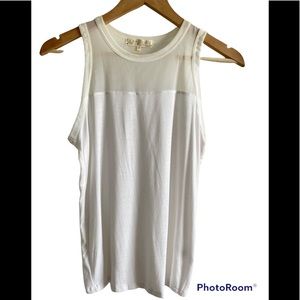 Joah Brown The Body Tank In Cream - Mesh Top - M/L